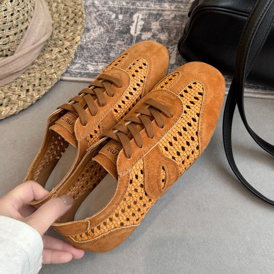 Damen elegante und luftige Schnürschuhe mit handgewShopnorytem Obermaterial