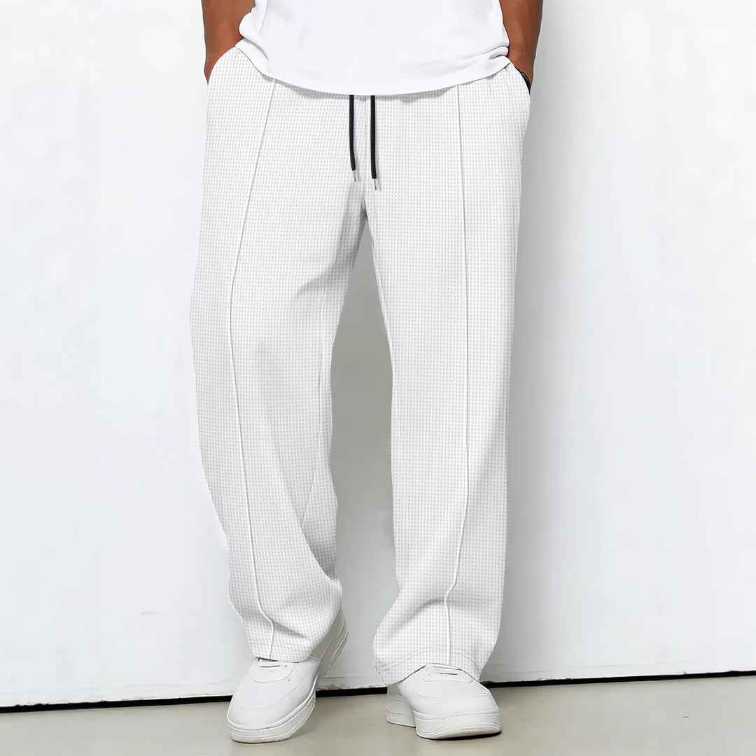 Herren maßgeschneiderte Jogginghose mit Bundkordel, Bügelfalte und strukturierter Stretch-Qualität Shop Nory