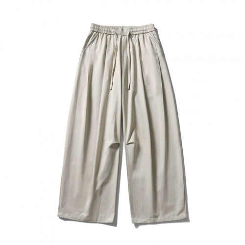 [Unisex] Weite Leinenmix-Hose mit elastischem Bund und Tunnelzug Shop Nory