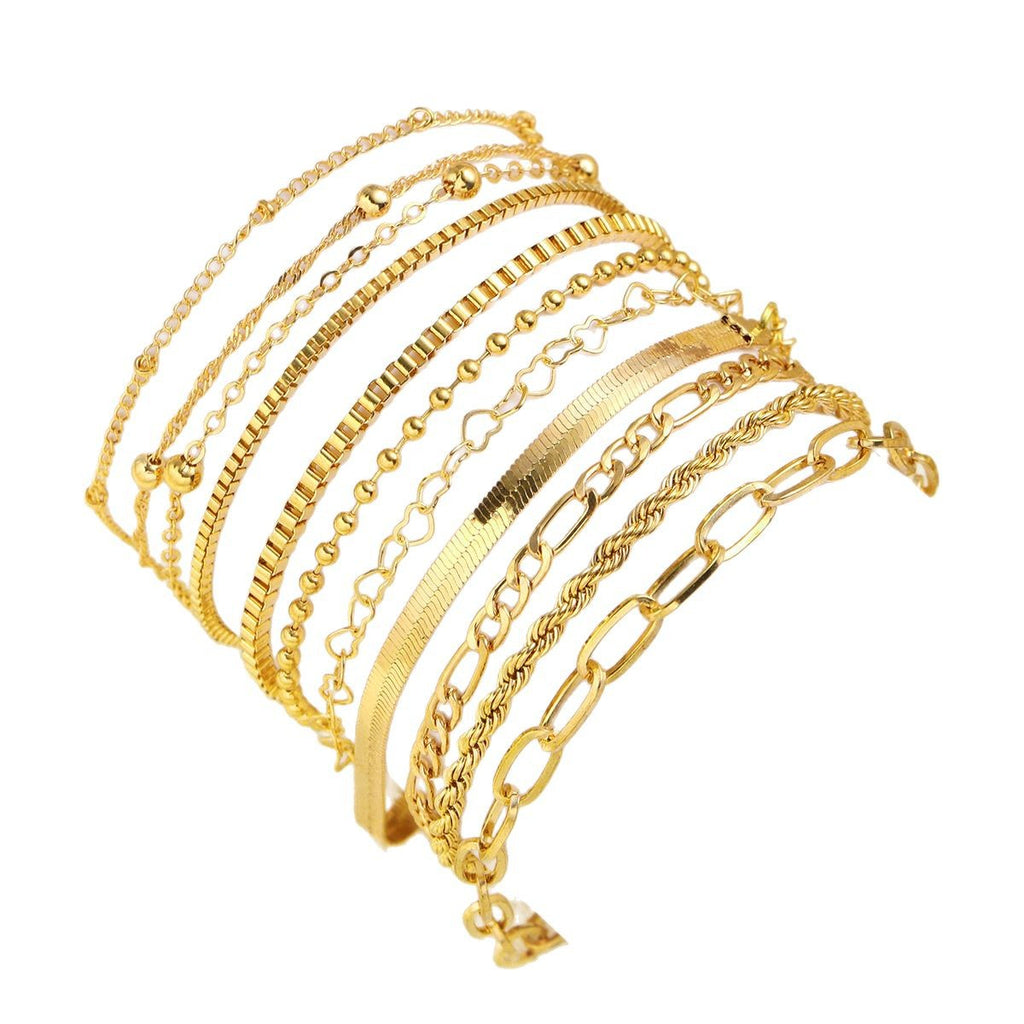 Damen Armreif-Set mit filigranen Ketten und eleganten Designs Shop Nory