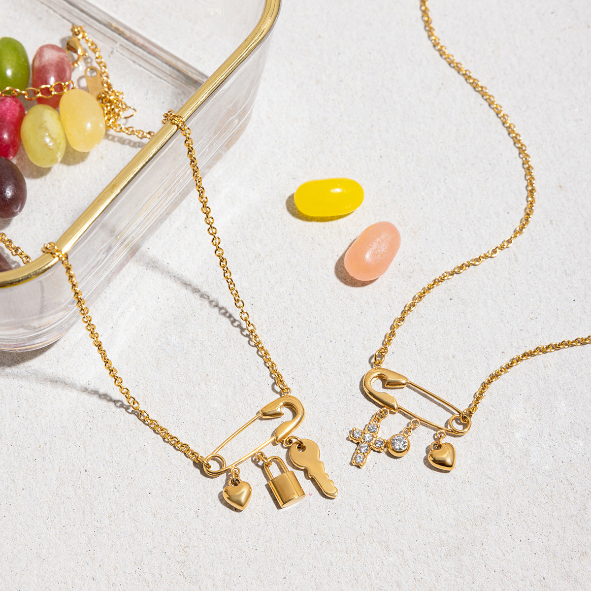 Damen Edelstahl Halskette mit verstellbarem Kettendesign Shop Nory