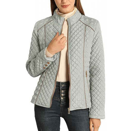 Damen gesteppte Freizeitjacke mit hohem Kragen