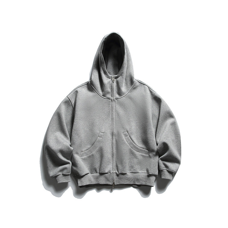 Unisex Oversize Zip-Hoodie mit hohem Kragen und Kängurutaschen Shop Nory