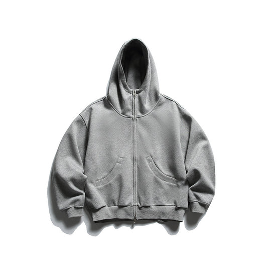 Unisex Oversize Zip-Hoodie mit hohem Kragen und Kängurutaschen Shop Nory