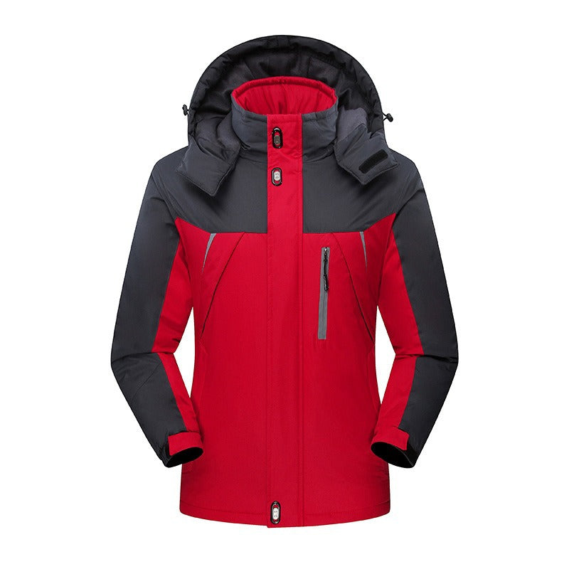 Herren Wasserdichte isolierte Softshell-Skijacke mit abnehmbarer Kapuze und Multifach-Taschen Shop Nory