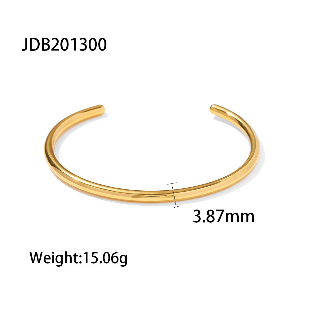 Damen Offenes Armband aus hochwertigem Edelstahl mit elegantem Design Shop Nory