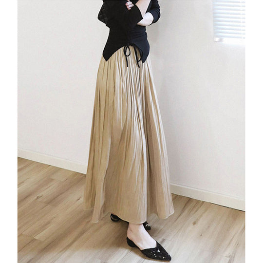 Damen Eleganter Faltenrock aus fließendem Material Shop Nory