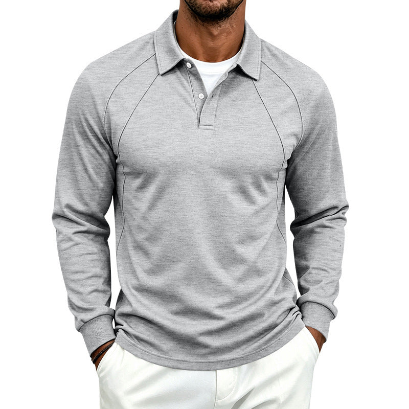 Herren Langarm-Polohemd aus atmungsaktivem Jersey mit Raglanärmeln Shop Nory