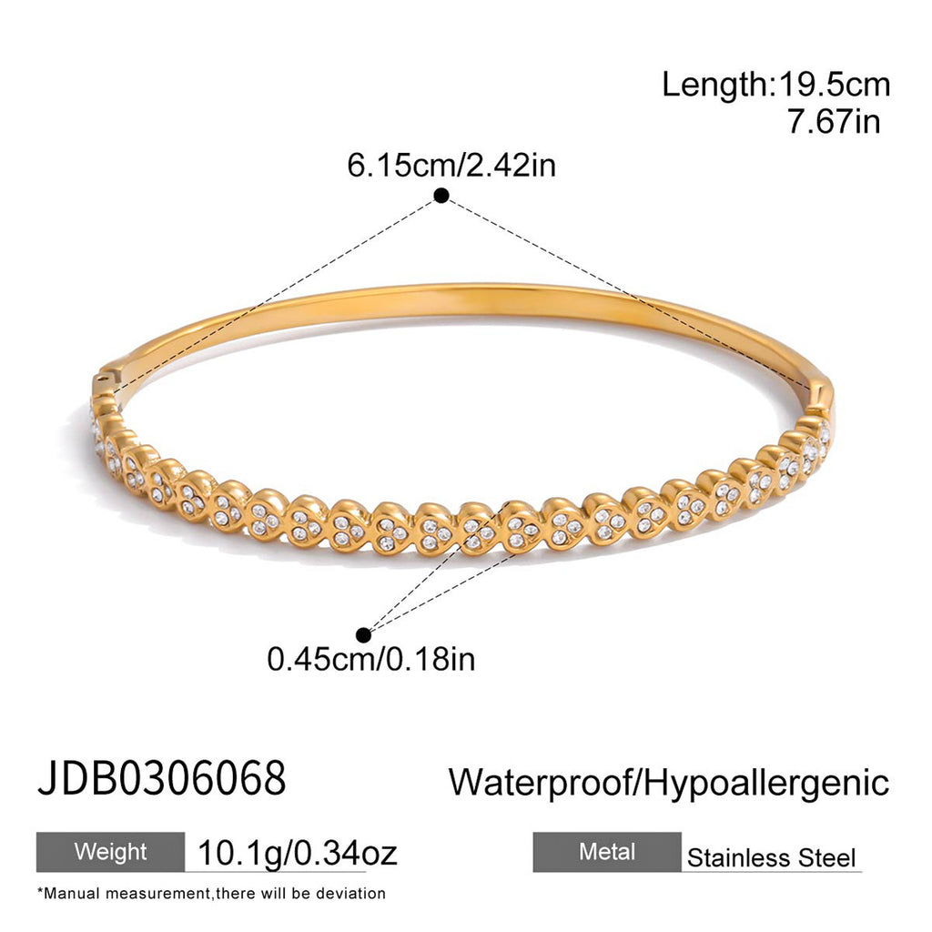 Damen Offenes Armreif mit modernem Knoten-Design aus hypoallergenem Edelstahl Shop Nory