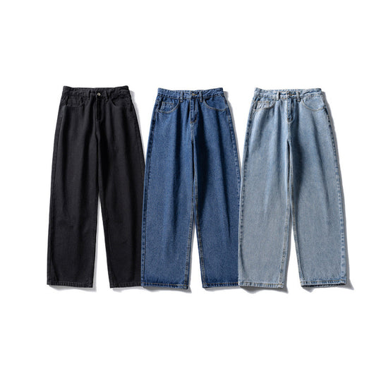Damen Weitgeschnittene High-Waist Denim-Jeans mit geradem Bein Shop Nory