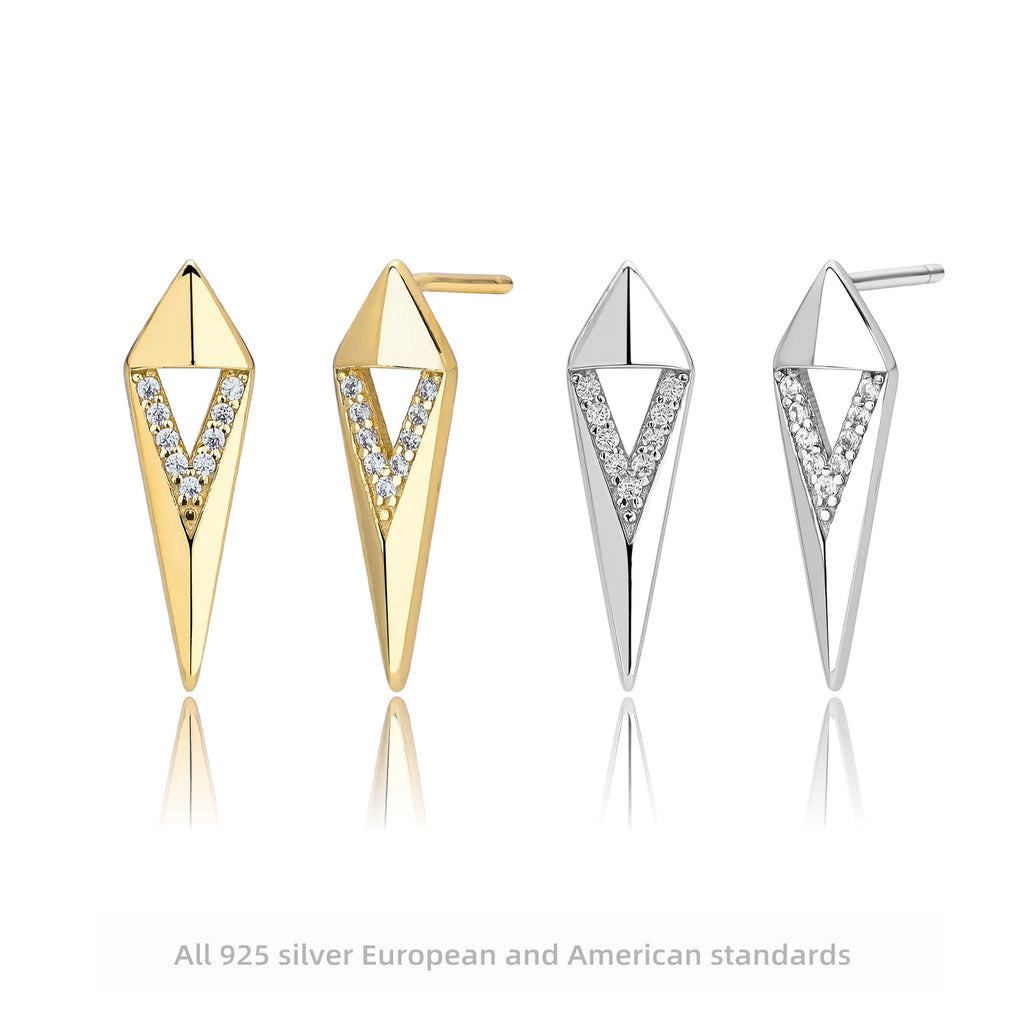 Damen Ohrhänger mit modernem geometrischem Design aus 925 Sterling Silber Shop Nory