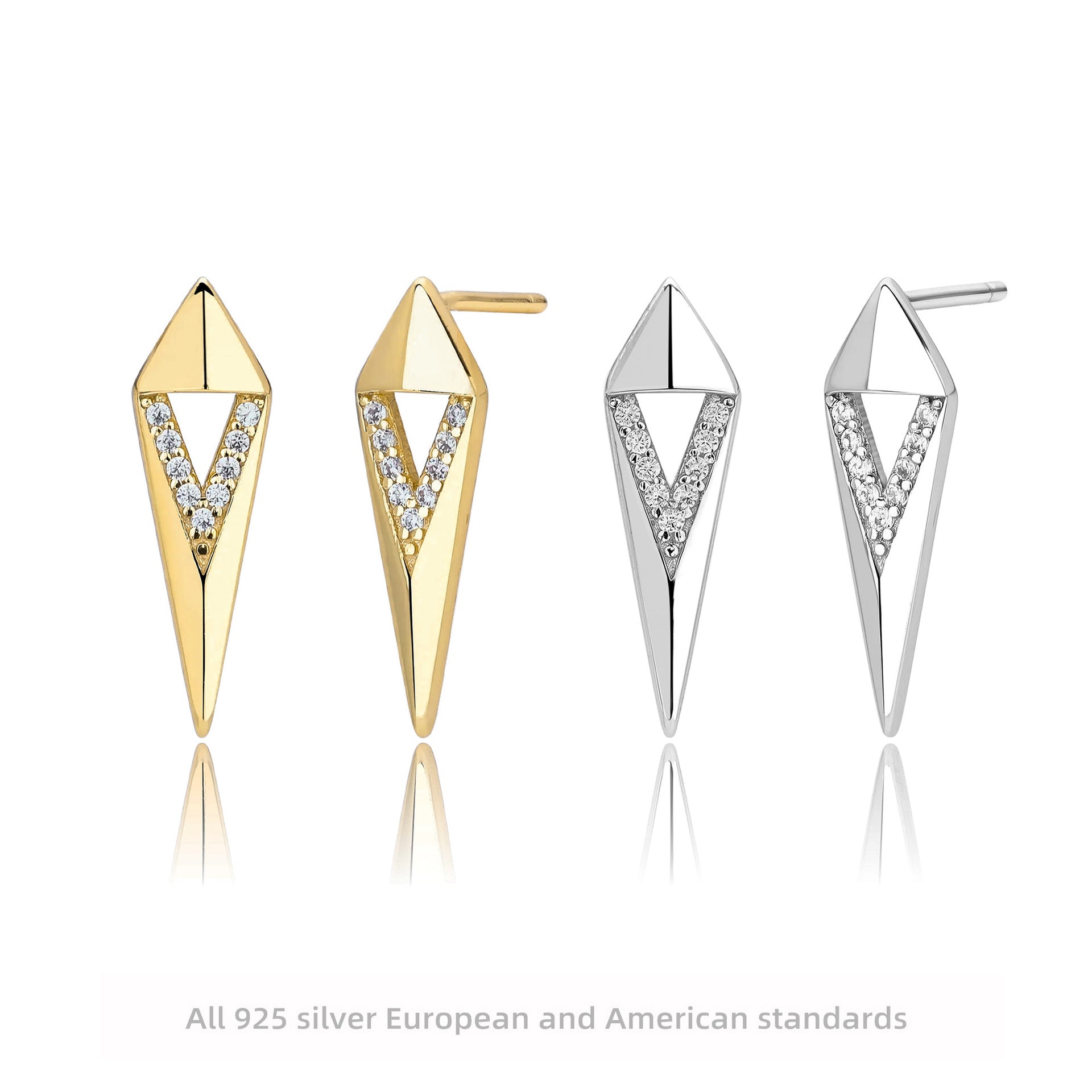Damen Ohrhänger mit modernem geometrischem Design aus 925 Sterling Silber Shop Nory