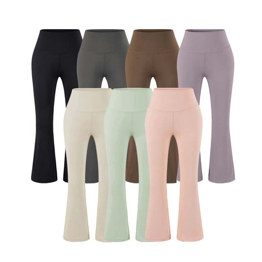 Damen High‑Waist Yoga-Flarehose mit ausgestelltem Schlag und Komfortbund Shop Nory