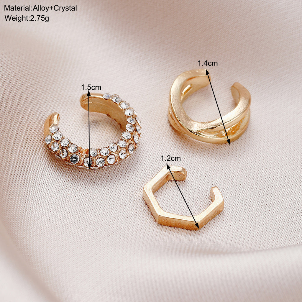 Damen Ohrringe Set aus funkelnden Zirkonia und elegantem Metallrahmen Shop Nory