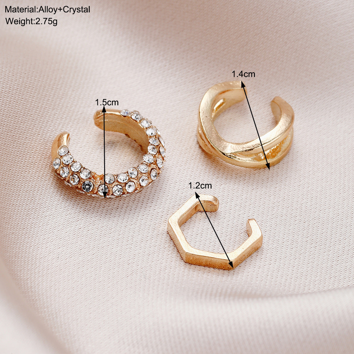 Damen Ohrringe Set aus funkelnden Zirkonia und elegantem Metallrahmen Shop Nory