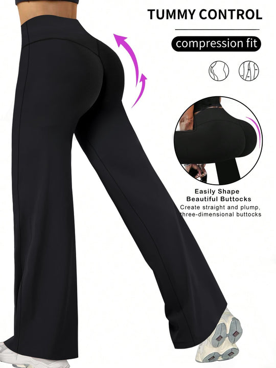 Damen Kompressionshose mit hoher Taille und Tummy Control