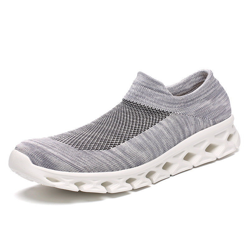 Unisex Leichter Slip-On Strick-Freizeitschuh mit wabenförmiger Hohlkammer-Sohle Shopy Nory