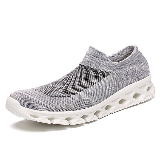 Unisex Leichter Slip-On Strick-Freizeitschuh mit wabenförmiger Hohlkammer-Sohle Shopy Nory