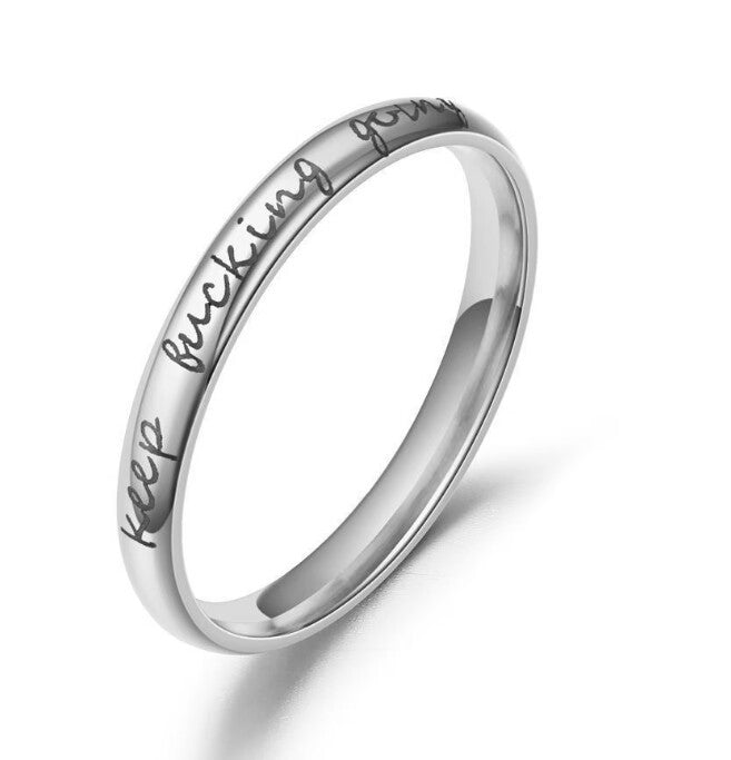 Damen Ring mit eingraviertem Motiv für Lebensfreude Shop Nory