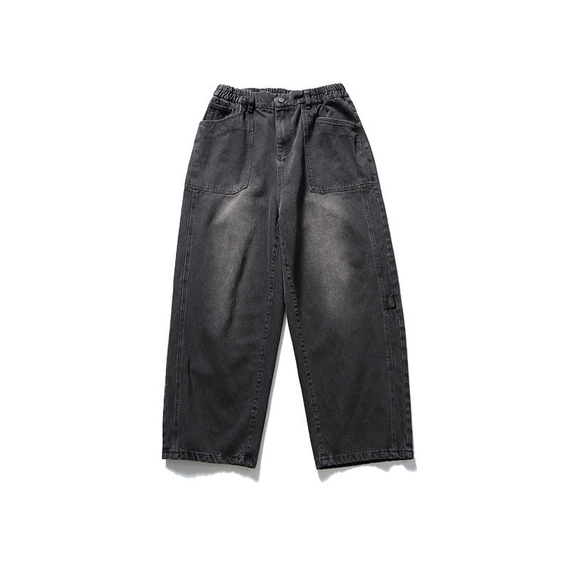 Damen Weite High‑Waist Denim‑Culotte mit elastischem Bund und aufgesetzten Taschen Shop Nory