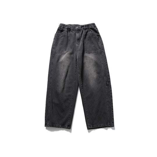 Damen Weite High‑Waist Denim‑Culotte mit elastischem Bund und aufgesetzten Taschen Shop Nory