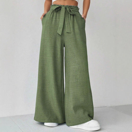 Damen Weit geschnittene Hosen mit verstellbarem Bund