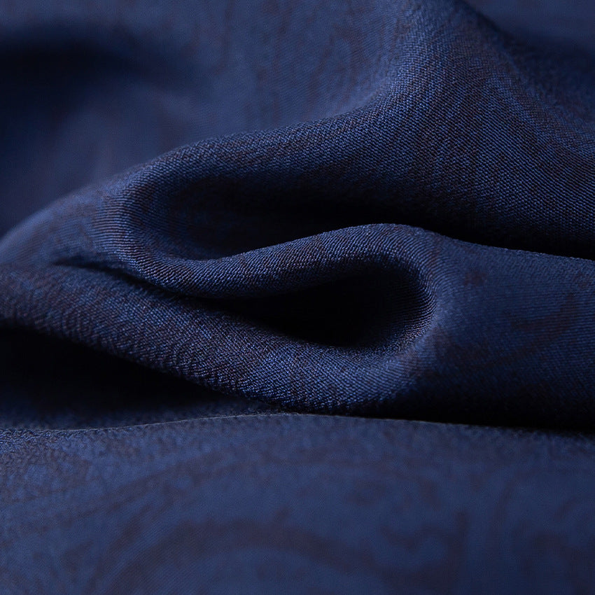 Damen Elegante Schleifenkragen-Bluse mit Jacquardstruktur und lockerer Passform Shop Nory