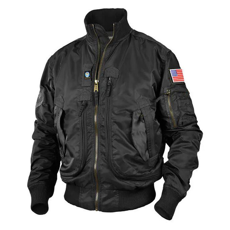 Herren Tarn-Bomberjacke im Tactical‑Stil mit Mehrfachtaschen und Rippenbündchen Shop Nory