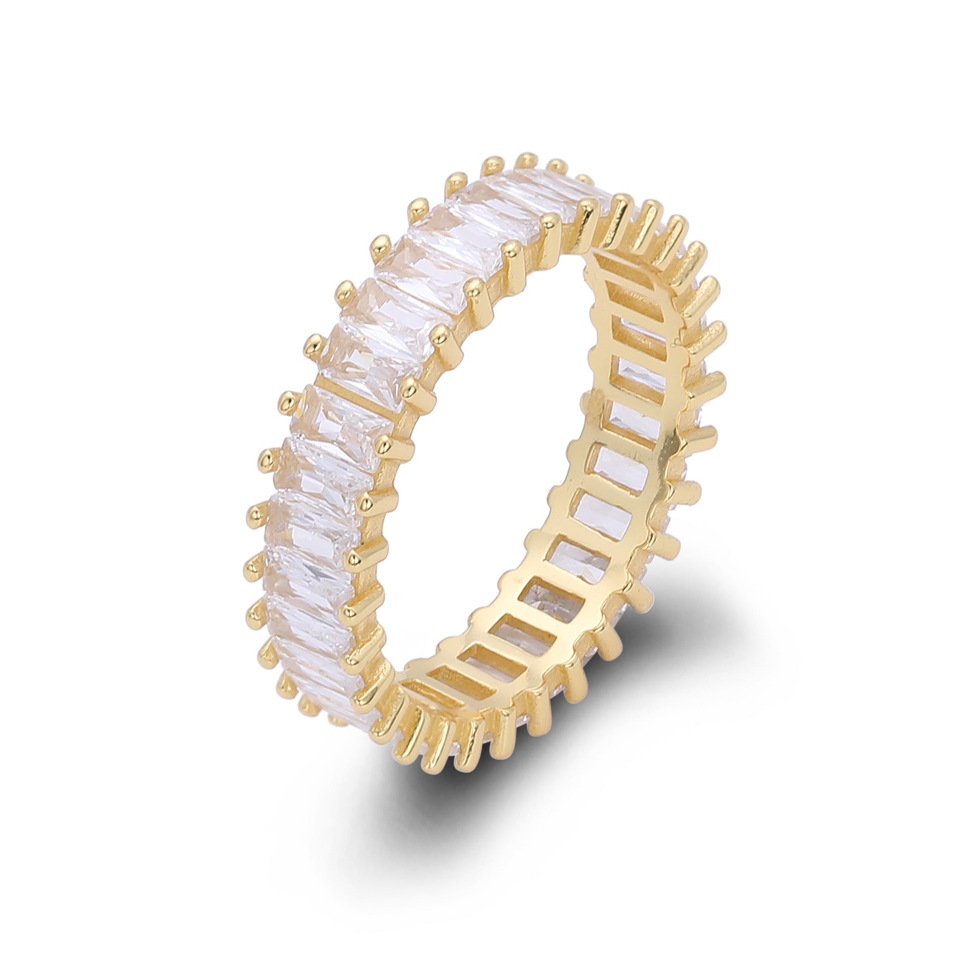 Damen Ring mit luxuriösem Zirkonbesatz aus hochwertigem 925 Sterling Silber Shop Nory
