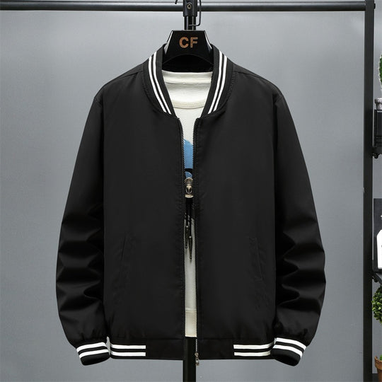 Herren Modische Bomberjacke mit Kontraststreifen Shop Nory