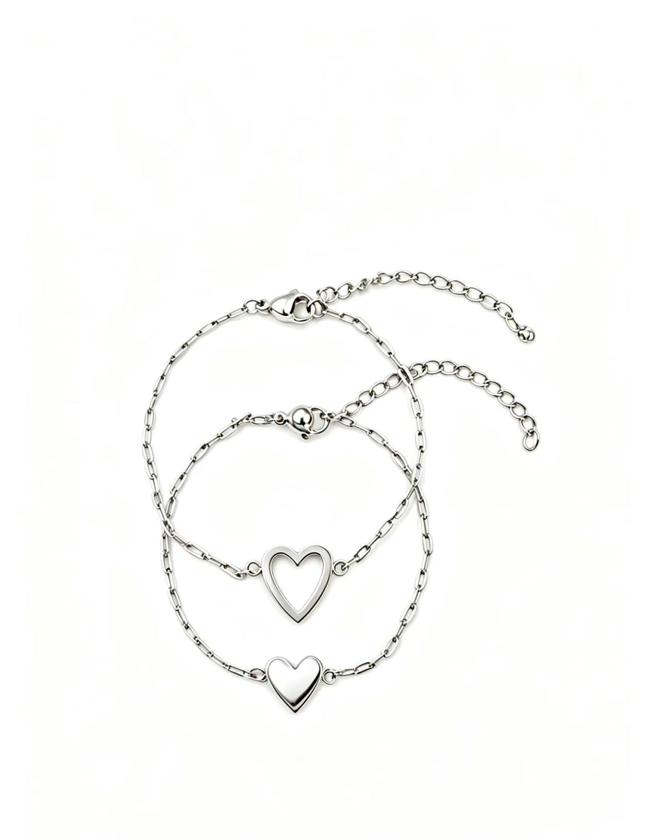 Damen Fußkettchen mit romantischem Herzanhänger aus hochwertigem Edelstahl Shop Nory