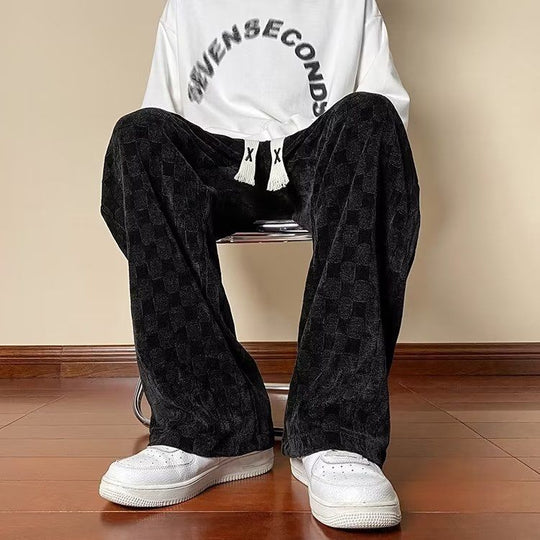 Herren Bequeme Freizeithosen mit Karo-Muster Shop Nory
