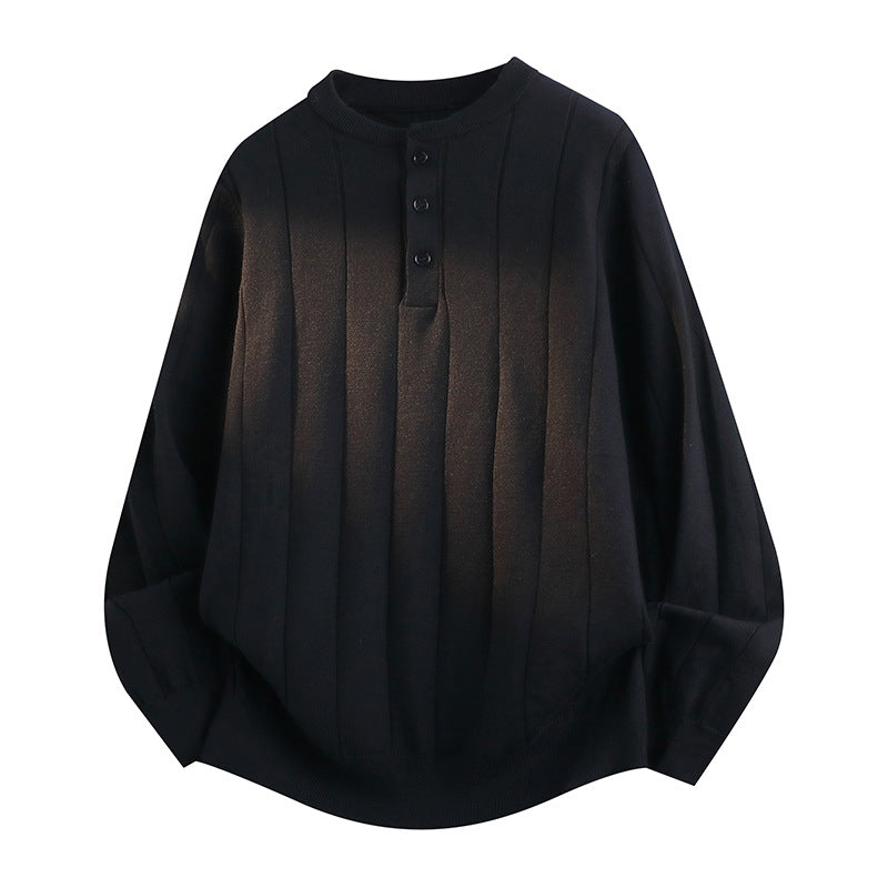 Damen Verspielter Langarm Henley-Pullover Shop Nory