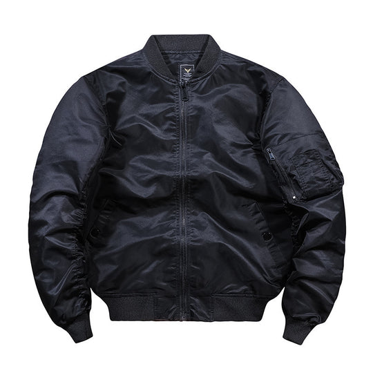 Herren Bomberjacke im Pilotenstil mit wasserabweisender Nylonhülle und Ärmel-Utilitytasche Shop Nory