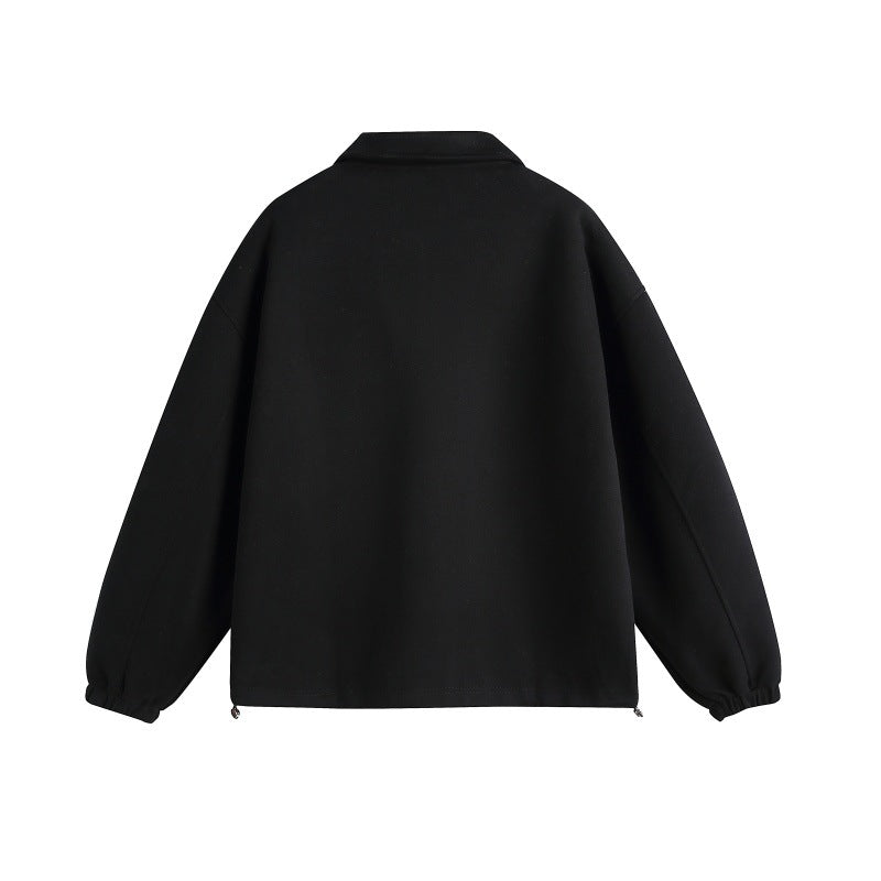 Unisex Lässiges Polo‑Sweatshirt mit offenem Kentkragen, Oversize‑Schnitt und Eingrifftaschen Shop Nory