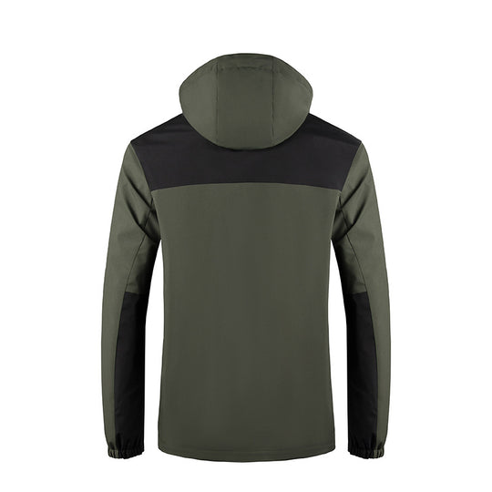 Herren Wind- und Wasserabweisende Softshelljacke mit Kapuze und verdecktem Reißverschluss Shop Nory