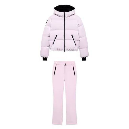 Damen Kurz geschnittene wattierte Kapuzenjacke im Bomberstil mit elastischem Saum und Reißverschlusstaschen Shop Nory