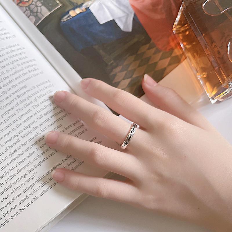 Damen Offener Ring mit kunstvoller Oberflächenstruktur Shop Nory