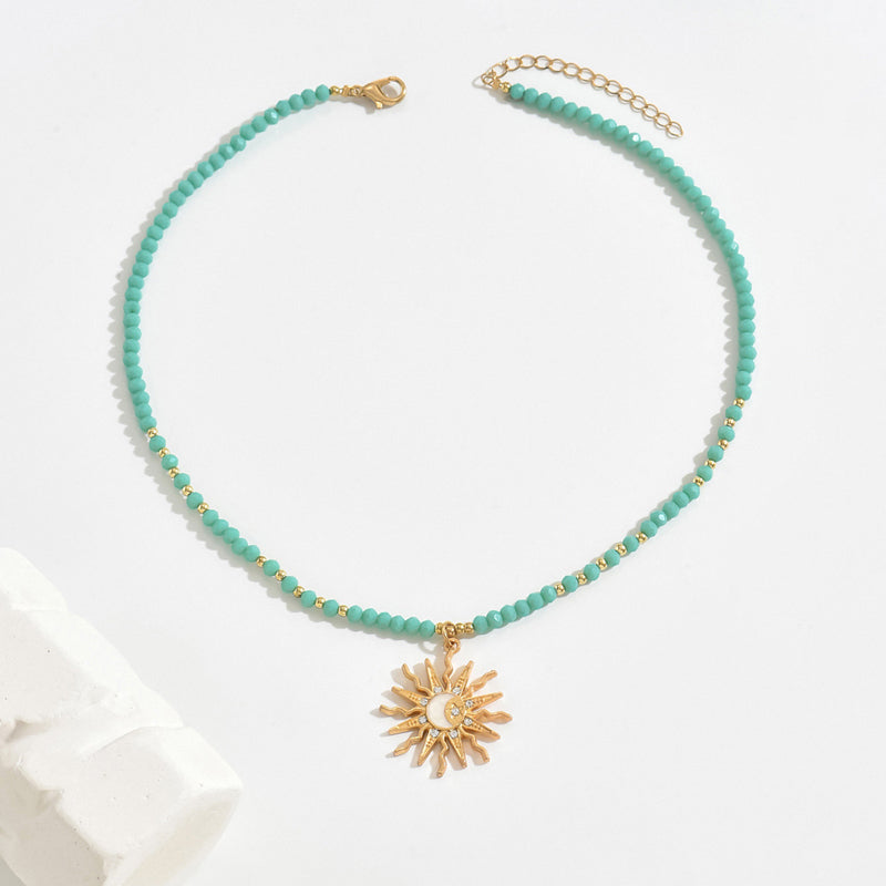 Böhmische Halskette Mit Sonnenanhänger | Shop Nory