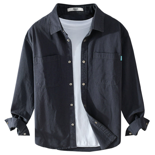 Herren Overshirt im Hemdjacken‑Stil aus leichter Baumwollmischung mit Druckknopf‑Leiste und aufgesetzten Brusttaschen Shop Nory