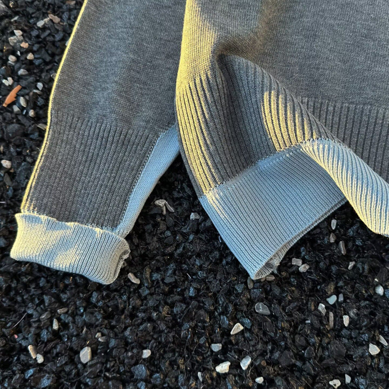 Damen Oversized Polo-Feinstrickpullover mit Kontrastkragen und geripptem Saum Shop Nory