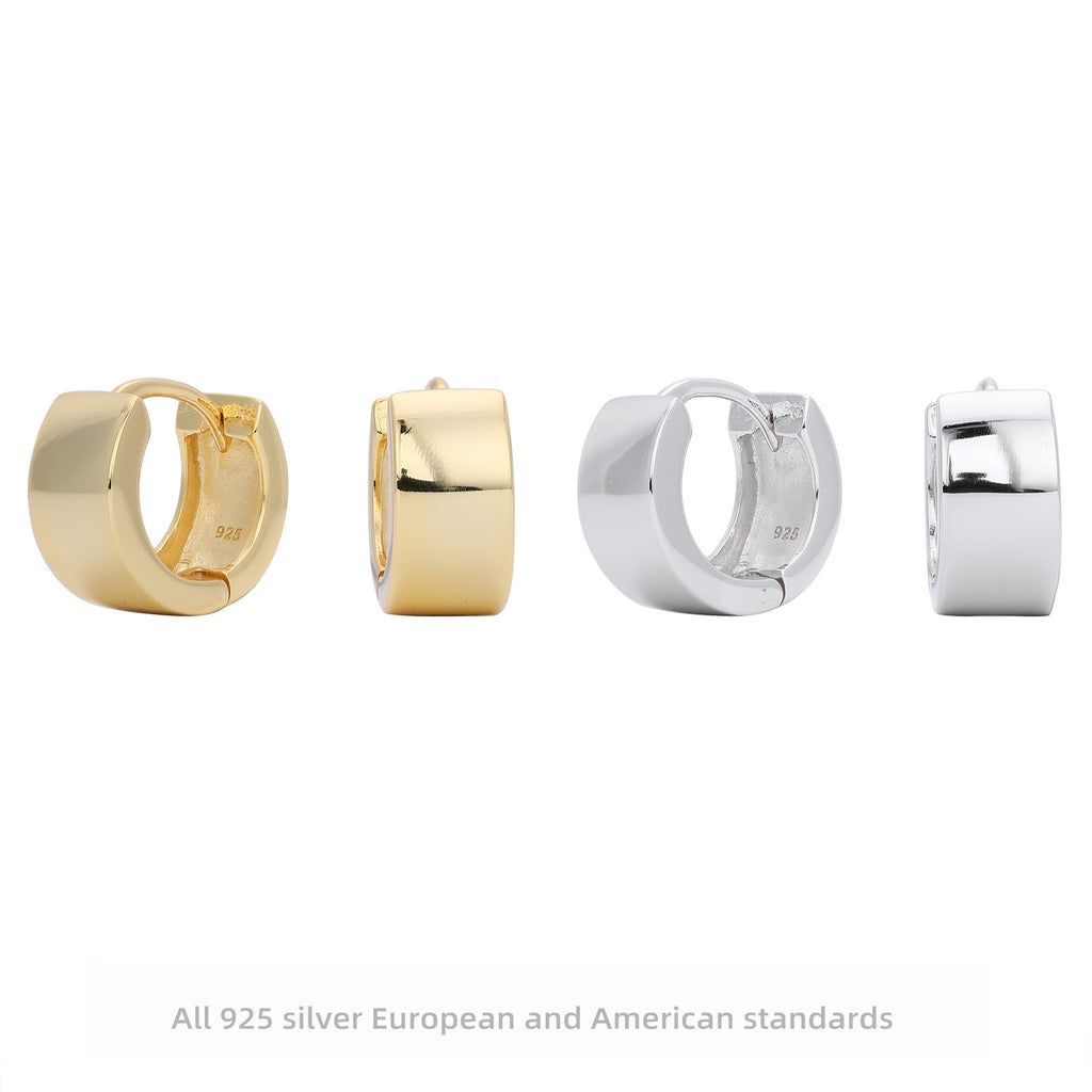 Damen Creolen mit modernem, quadratischem Design aus 925 Sterlingsilber Shop Nory
