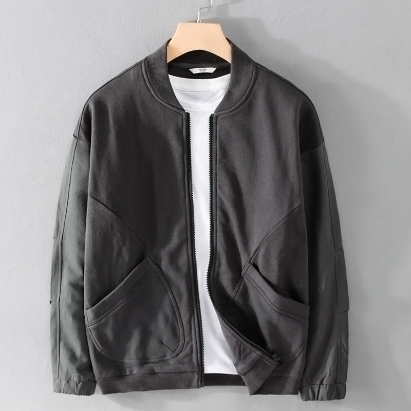 Herren leichte Bomberjacke mit kontrastierenden Ärmeleinsätzen Shop Nory