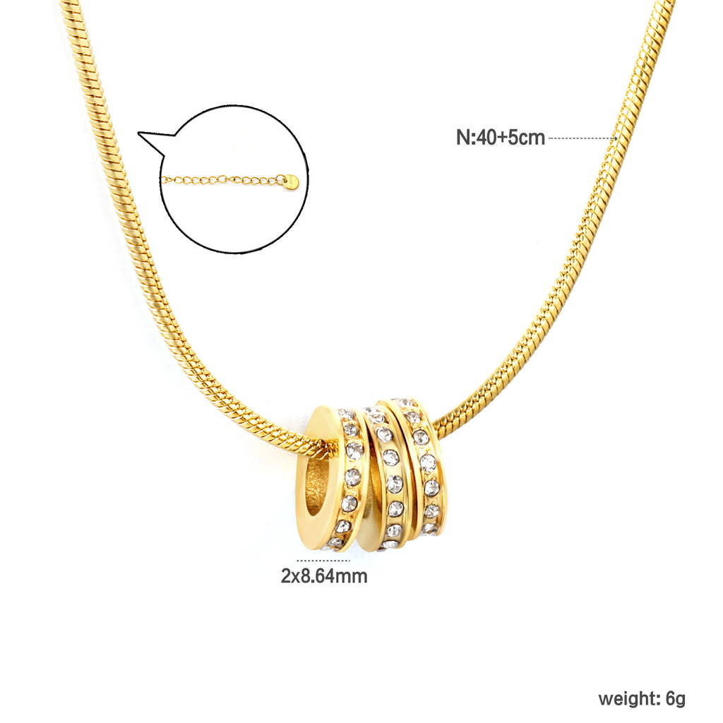 Damen Halskette mit funkelndem Anhänger aus hochwertigem Edelstahl Shop Nory