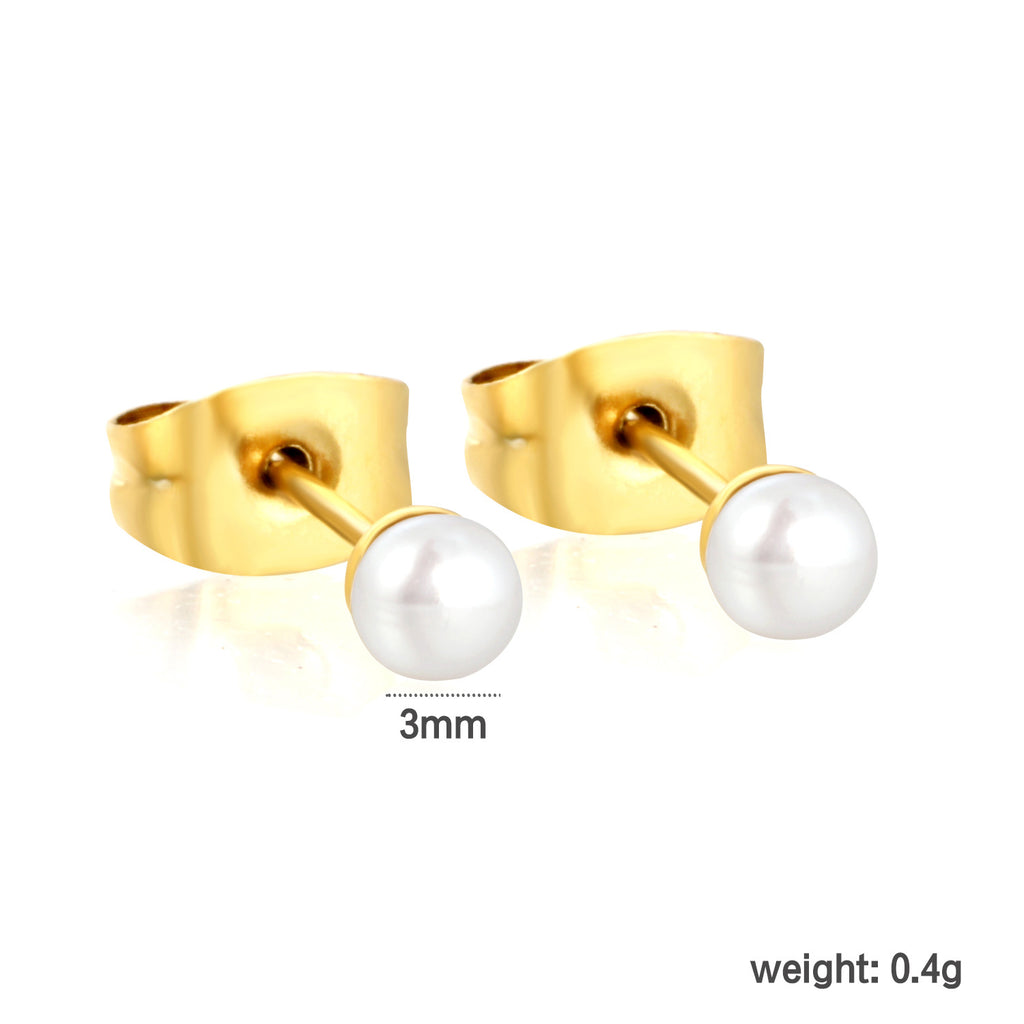 Damen Ohrstecker mit luxuriösen Perlen aus hochwertigem Edelstahl Shop Nory
