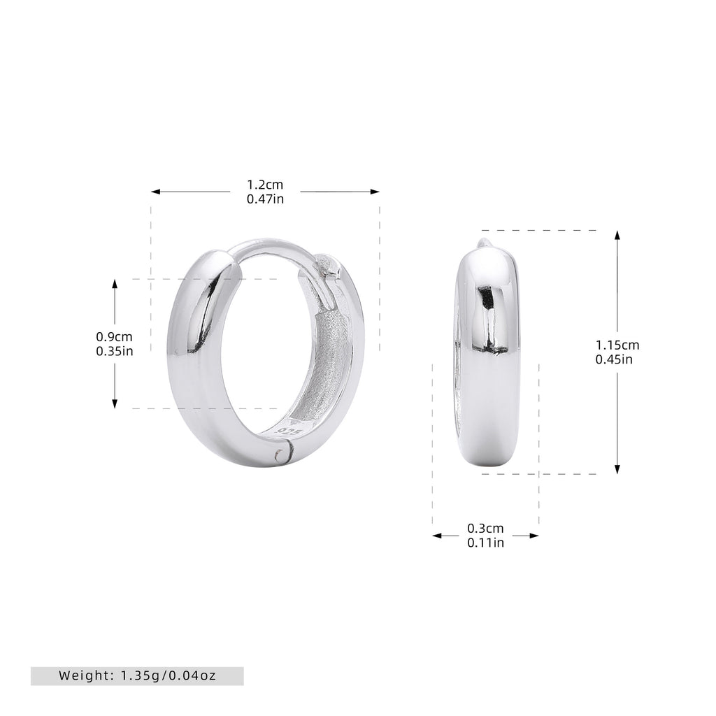 Damen Creolen mit modernem, geschwungenem Design aus hochwertigem 925 Sterling Silber Shop Nory