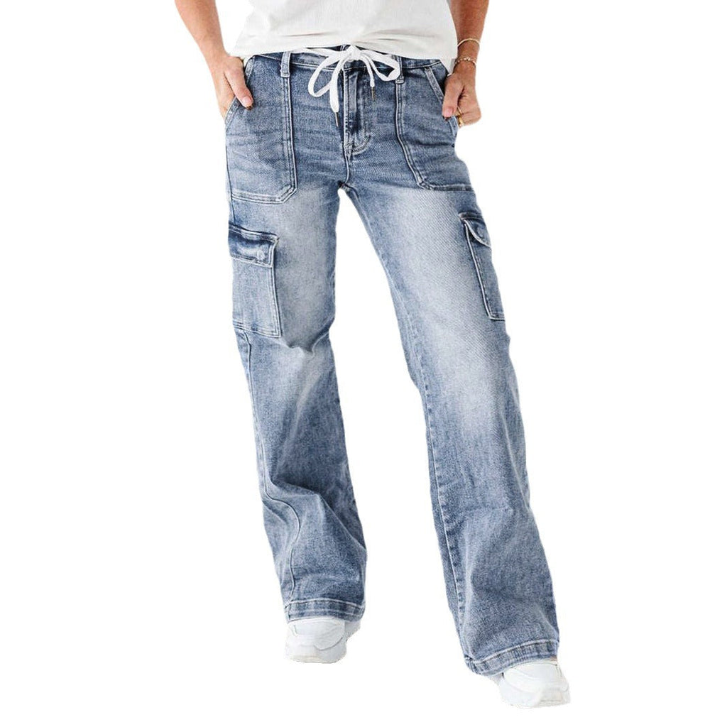 Damen Cargo-Jeans mit lässigem Schnitt und praktischen Taschen