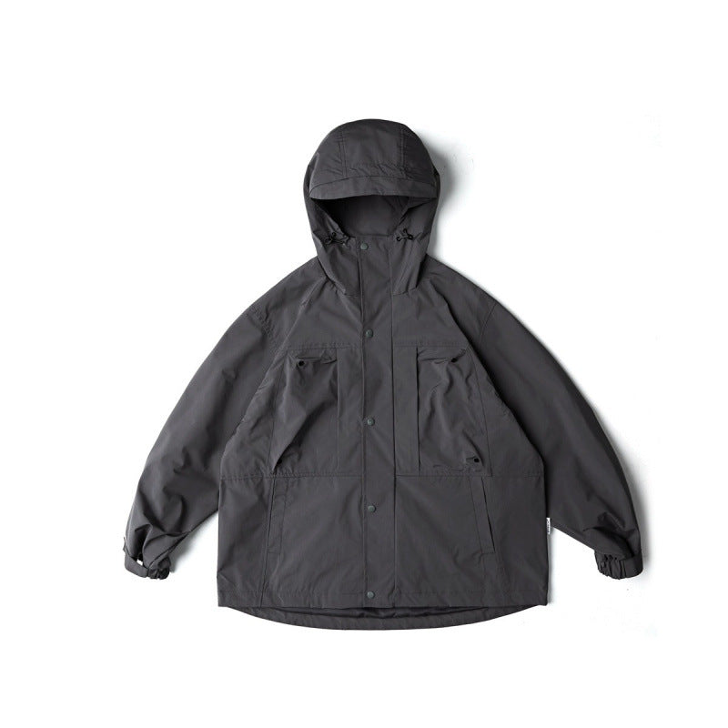 Unisex Wasserabweisende Oversize-Parka-Jacke mit Kapuze und Multifunktions-Taschen Shop Nory