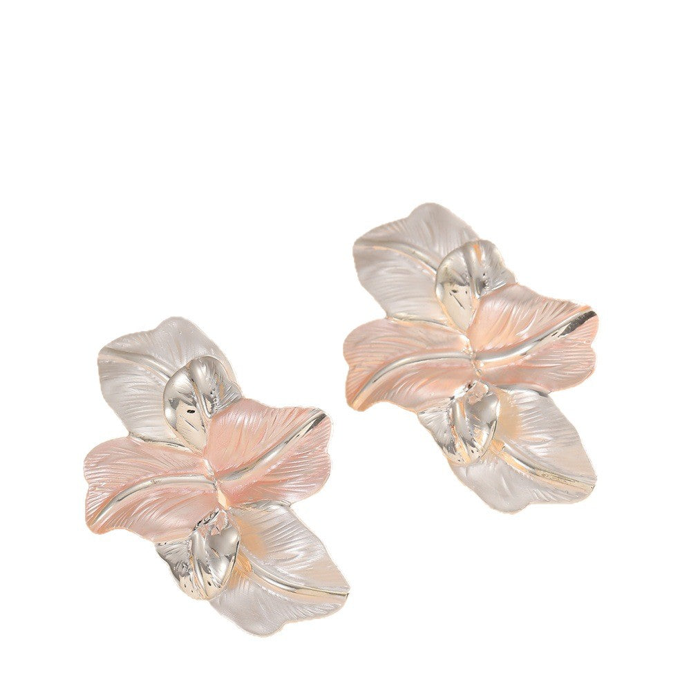 Damen Ohrclips im eleganten Orchideen-Design Shop Nory