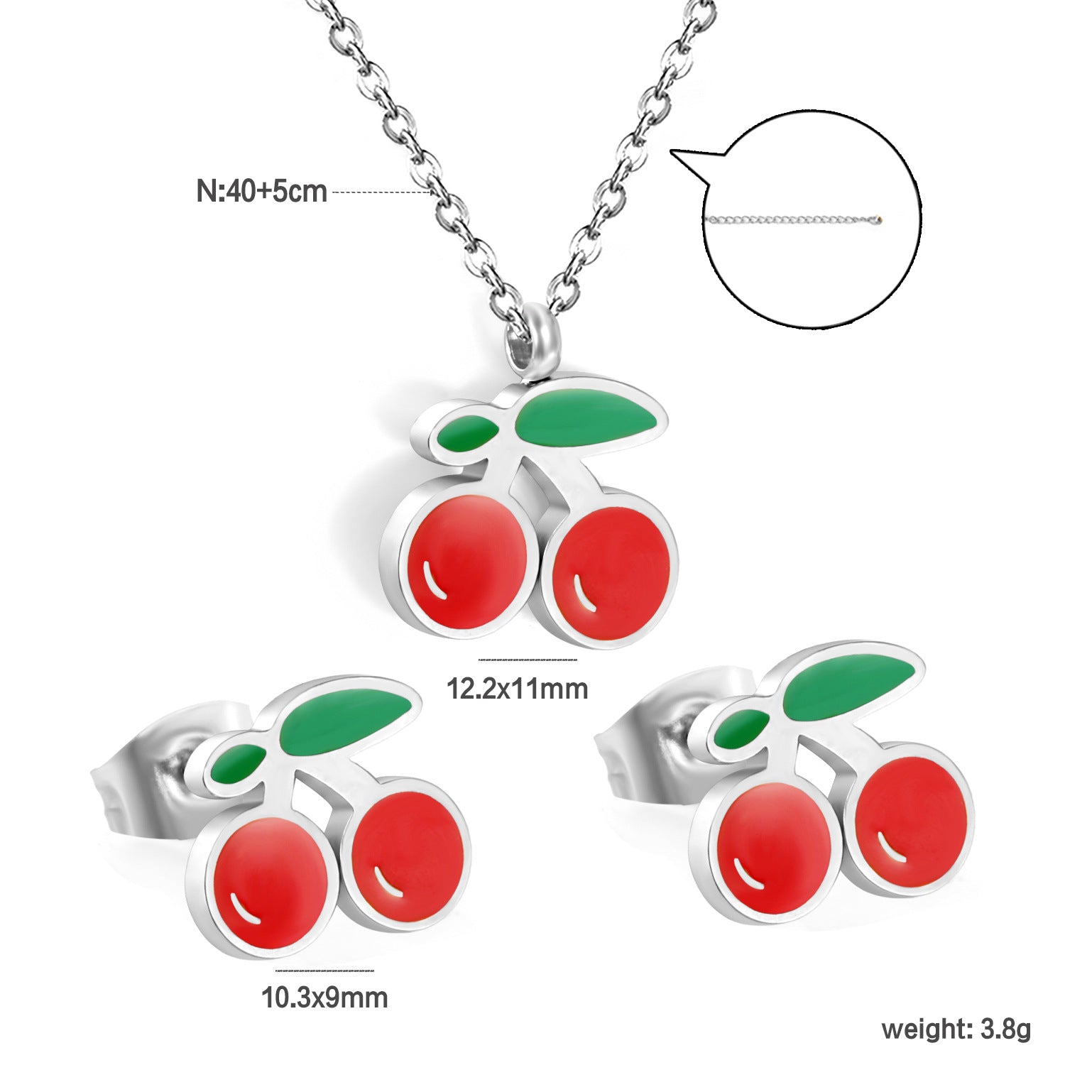 Damen Schmuckset mit Eiscreme-Anhängern Shop Nory